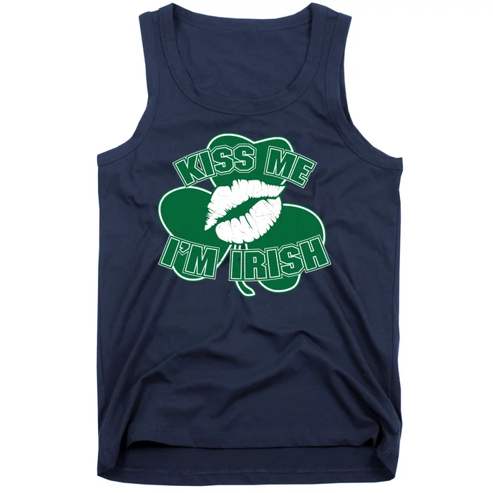 Kiss Me I'm Irish Lips Tank Top