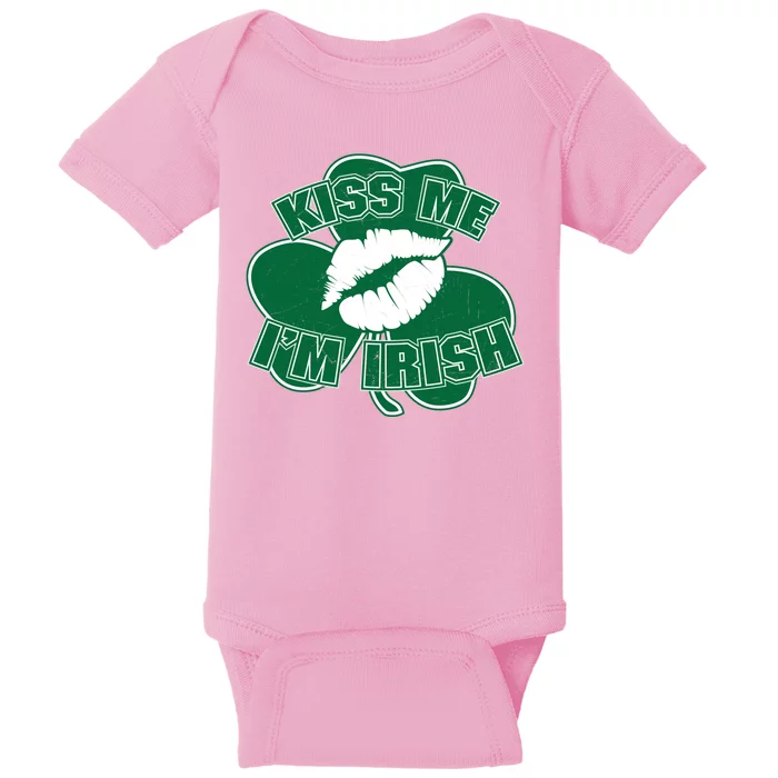 Kiss Me I'm Irish Lips Baby Bodysuit