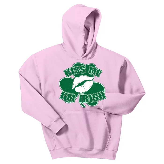 Kiss Me I'm Irish Lips Kids Hoodie