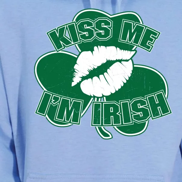 Kiss Me I'm Irish Lips Unisex Surf Hoodie