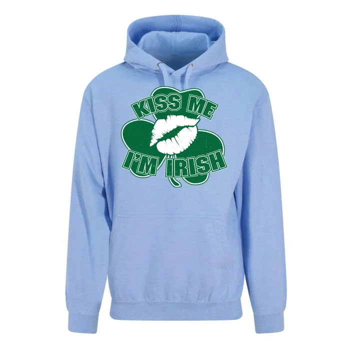 Kiss Me I'm Irish Lips Unisex Surf Hoodie