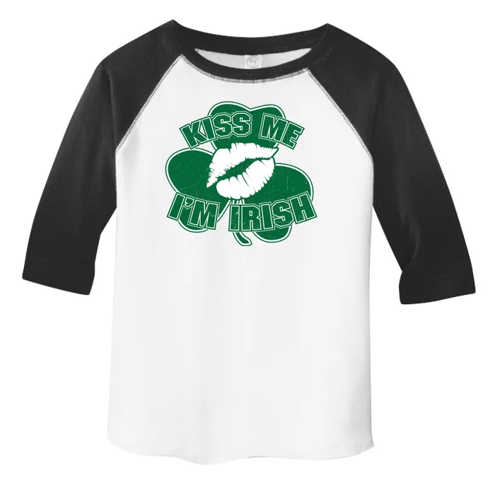 Kiss Me I'm Irish Lips Toddler Fine Jersey T-Shirt