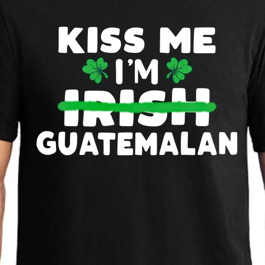 Kiss Me I'm Irish Guatemalan Patriotic St Patricks Day Humor Cute Gift Pajama Set