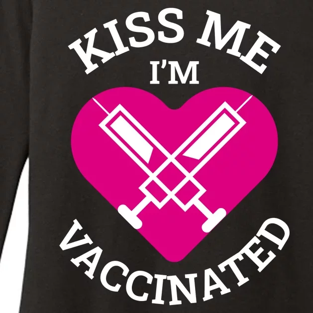 Kiss Me I'm Vaccinated Womens CVC Long Sleeve Shirt