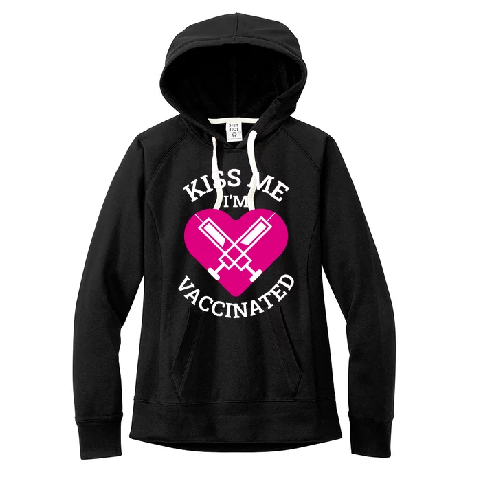 Kiss Me I'm Vaccinated Women's Fleece Hoodie