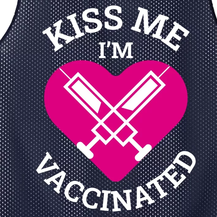 Kiss Me I'm Vaccinated Mesh Reversible Basketball Jersey Tank