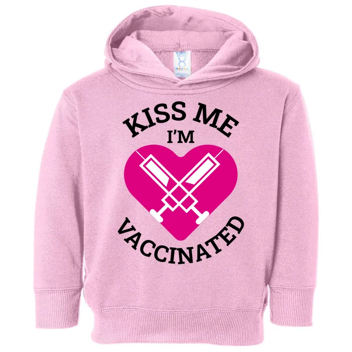 Kiss Me I'm Vaccinated Toddler Hoodie