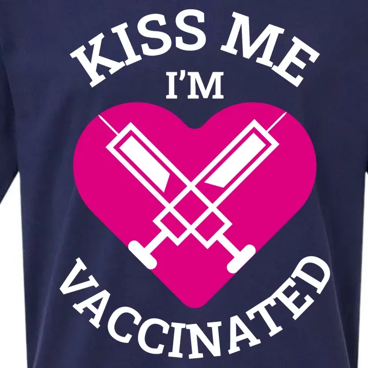 Kiss Me I'm Vaccinated Sueded Cloud Jersey T-Shirt