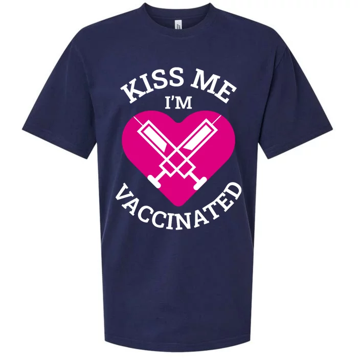 Kiss Me I'm Vaccinated Sueded Cloud Jersey T-Shirt