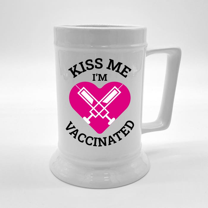 Kiss Me I'm Vaccinated Front & Back Beer Stein