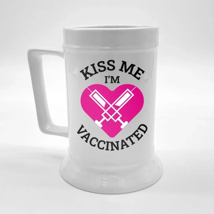 Kiss Me I'm Vaccinated Front & Back Beer Stein