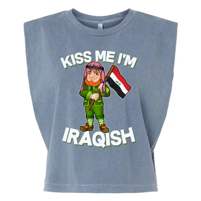 Kiss Me I'm Iraqish Garment-Dyed Women's Muscle Tee