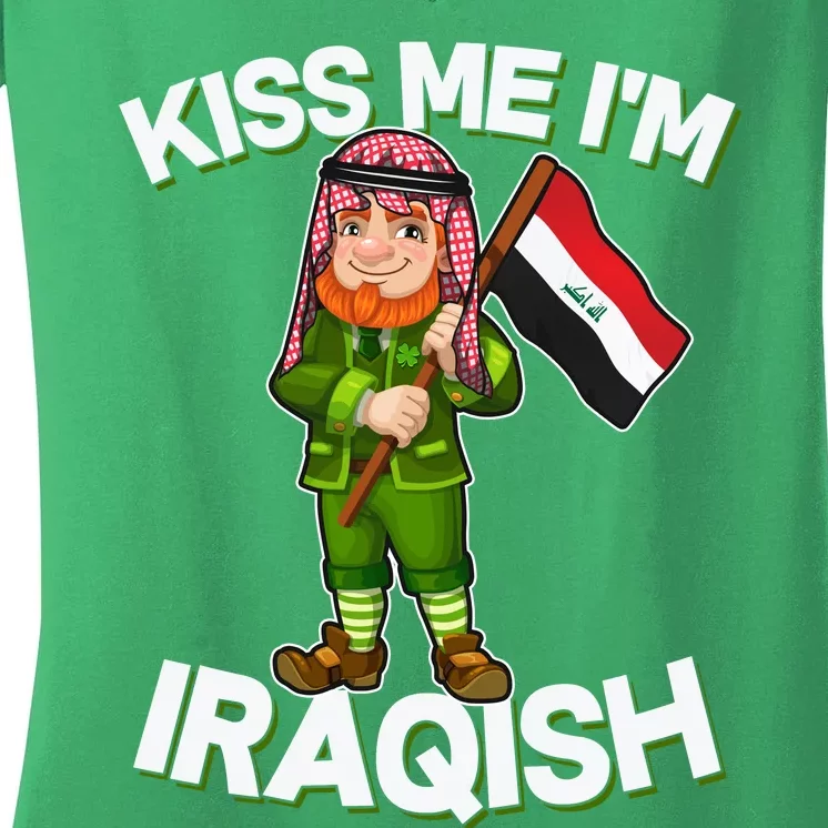 Kiss Me I'm Iraqish Women's V-Neck T-Shirt