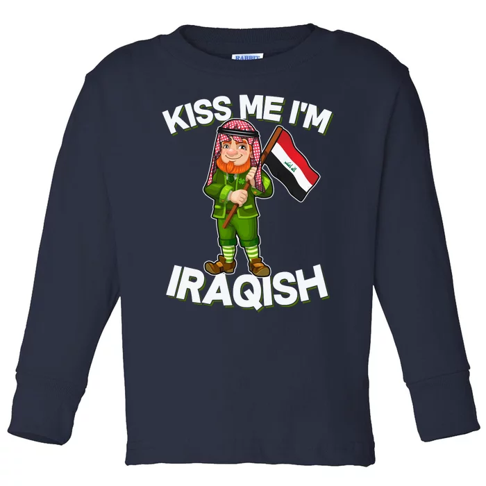 Kiss Me I'm Iraqish Toddler Long Sleeve Shirt