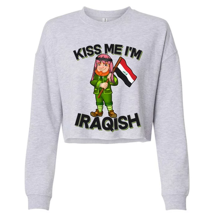 Kiss Me I'm Iraqish Cropped Pullover Crew