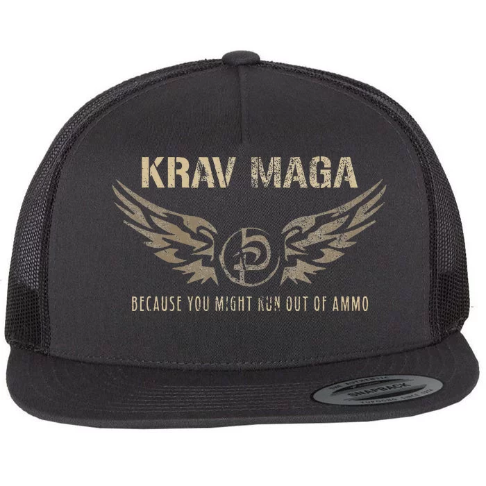 Krav Maga Israeli Military Close Combat System Flat Bill Trucker Hat