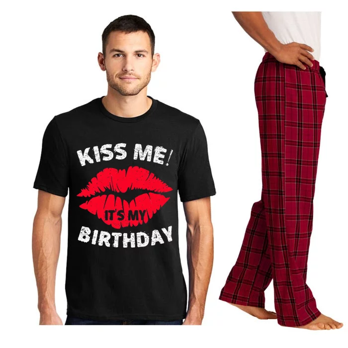 Kiss Me ItS My Birthday Great Anniversary Gift Pajama Set