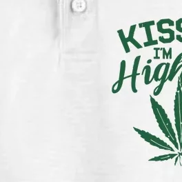 Kiss Me Im Highrish St Patricks Day Weed Marijuana 420 Dry Zone Grid Performance Polo