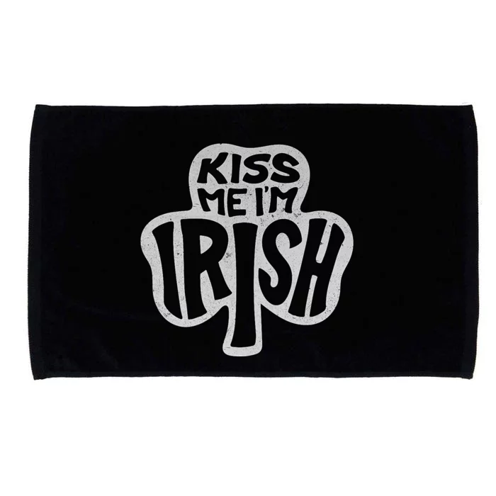 Kiss Me Im Irish Happy St Patricks Day Microfiber Hand Towel