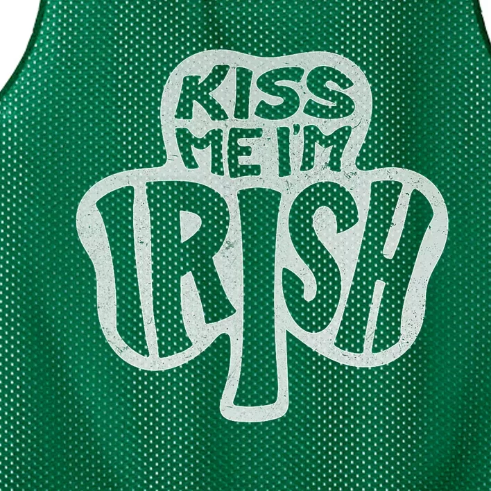 Kiss Me Im Irish Happy St Patricks Day Mesh Reversible Basketball Jersey Tank