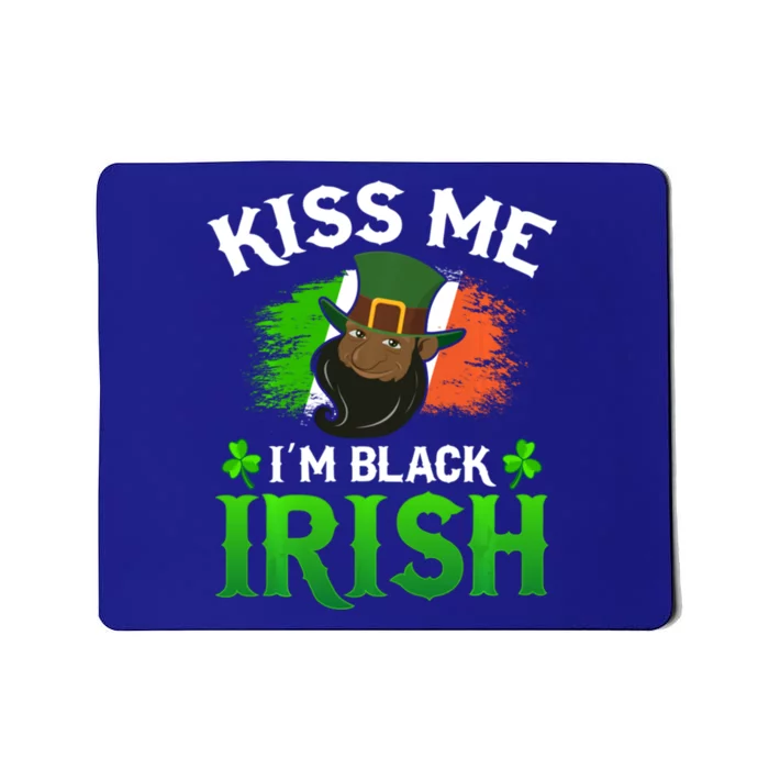 Kiss Me I'm Black Irish St Patricks Day Leprechaun Hat Gift Mousepad