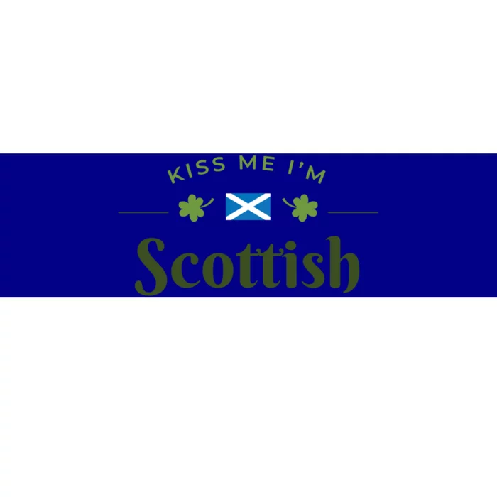 Kiss Me I'm Scottish Saint Patrick Day Gift Bumper Sticker