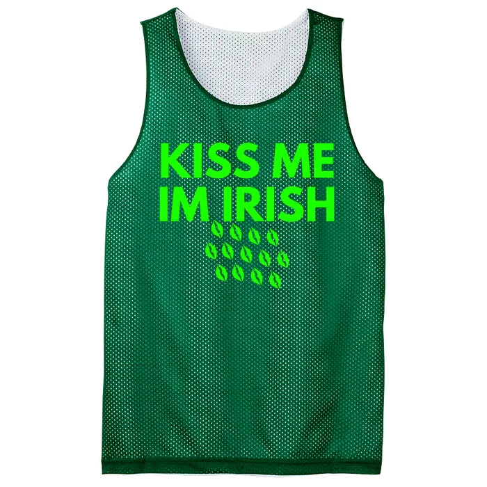 Kiss Me Im Irish St Patricks Day Mesh Reversible Basketball Jersey Tank