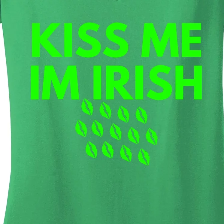 Kiss Me Im Irish St Patricks Day Women's V-Neck T-Shirt