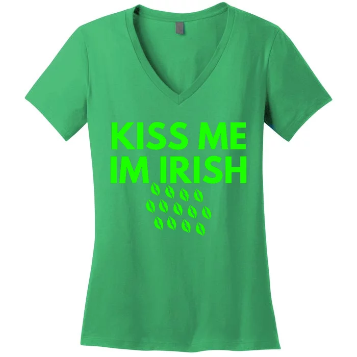 Kiss Me Im Irish St Patricks Day Women's V-Neck T-Shirt