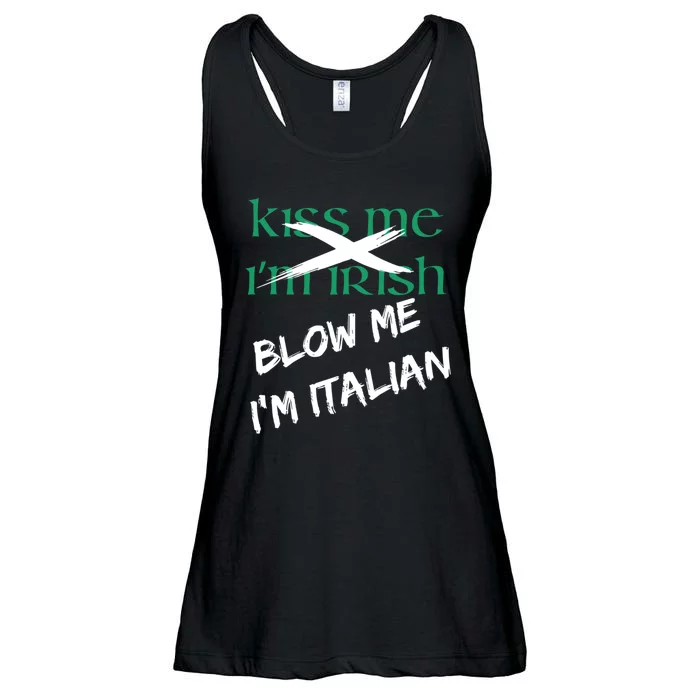 Kiss Me IM Irish Blow Me IM Italian Ladies Essential Flowy Tank