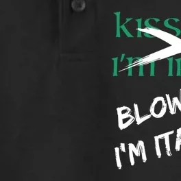 Kiss Me IM Irish Blow Me IM Italian Dry Zone Grid Performance Polo