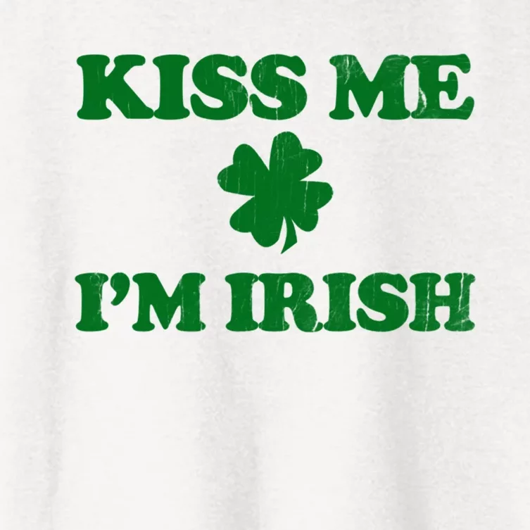 Kiss Me Im Irish St Patricks Day Women's Crop Top Tee