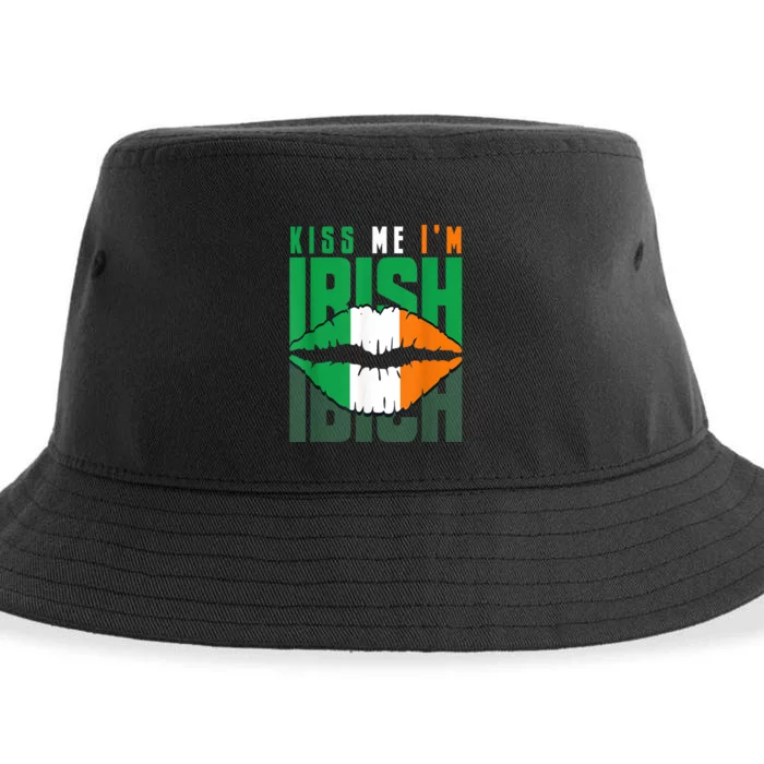 Kiss Me IM Irish St. PaddyS Day Irish Lads Or Ladies Sustainable Bucket Hat