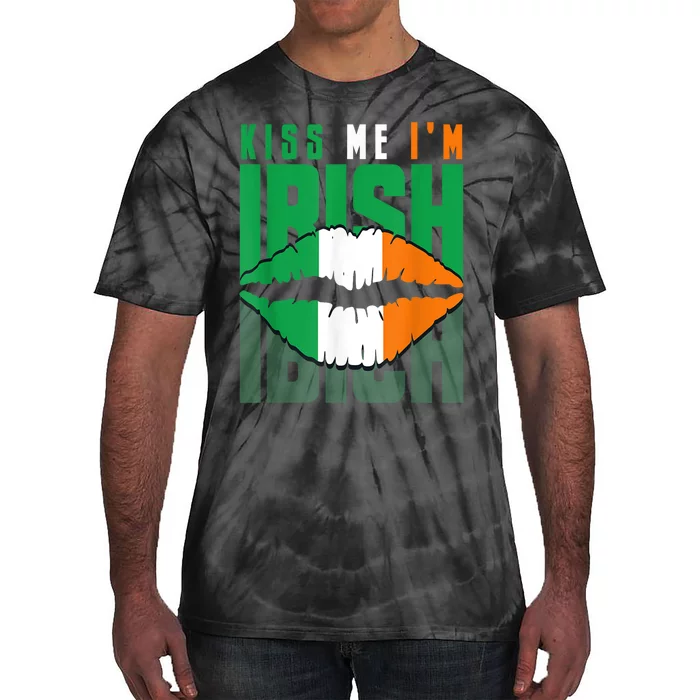 Kiss Me IM Irish St. PaddyS Day Irish Lads Or Ladies Tie-Dye T-Shirt