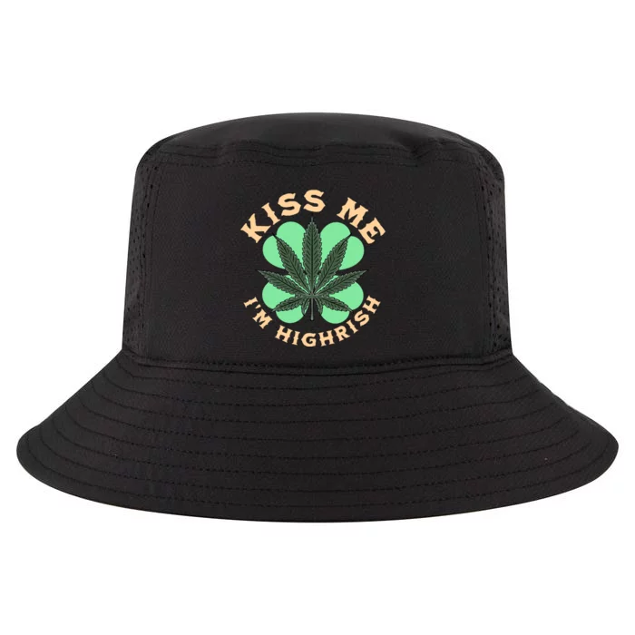 Kiss Me I'm Highrish St Patrick's Day Weed Stoner Cool Comfort Performance Bucket Hat