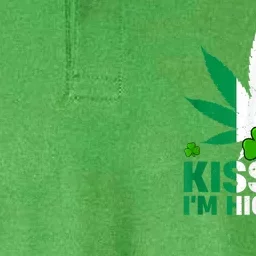 Kiss Me IM Highrish Weed Canabis St PatrickS Day Stoner Softstyle Adult Sport Polo