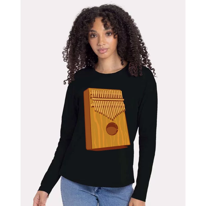 Kalimba Musical Instrument Womens Cotton Relaxed Long Sleeve T-Shirt