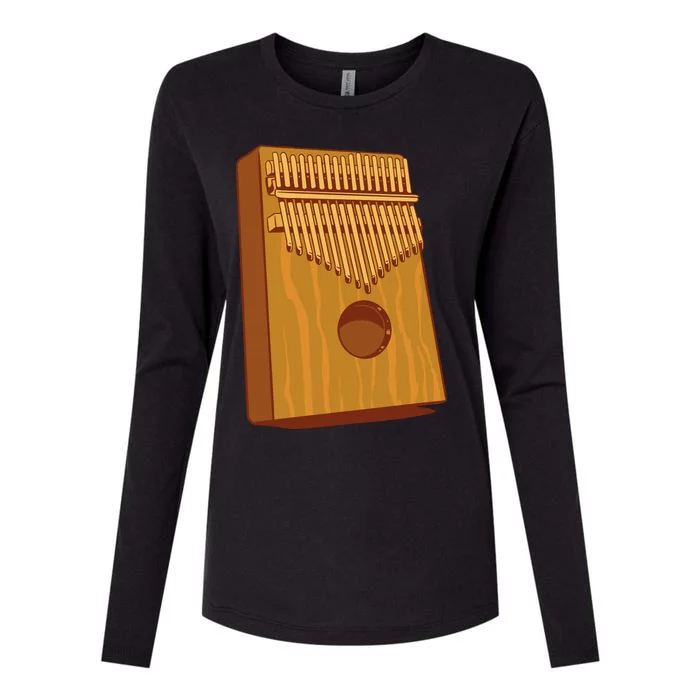 Kalimba Musical Instrument Womens Cotton Relaxed Long Sleeve T-Shirt