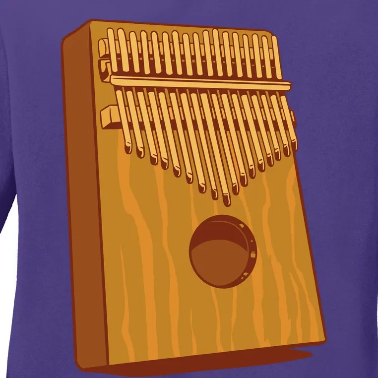 Kalimba Musical Instrument Ladies Long Sleeve Shirt