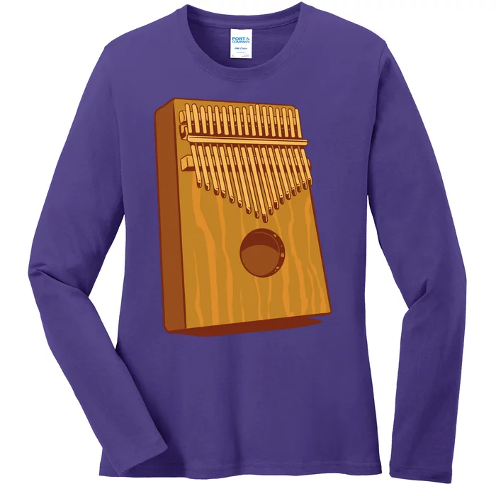 Kalimba Musical Instrument Ladies Long Sleeve Shirt