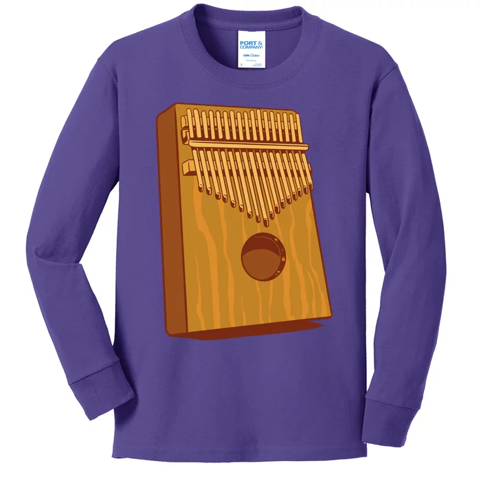 Kalimba Musical Instrument Kids Long Sleeve Shirt