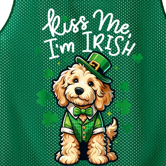 Kiss Me Im Irish Doodle Funny St Patricks Day Mesh Reversible Basketball Jersey Tank