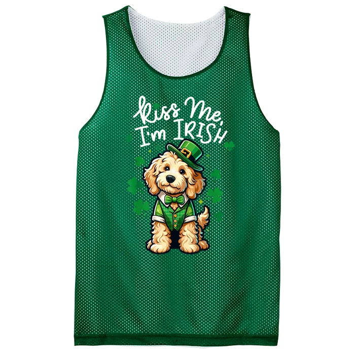 Kiss Me Im Irish Doodle Funny St Patricks Day Mesh Reversible Basketball Jersey Tank