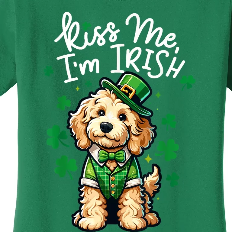 Kiss Me Im Irish Doodle Funny St Patricks Day Women's T-Shirt