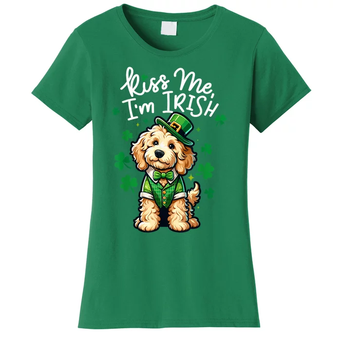 Kiss Me Im Irish Doodle Funny St Patricks Day Women's T-Shirt