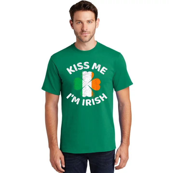 Kiss Me Im Irish Vintage Saint Patrick Day Tall T-Shirt