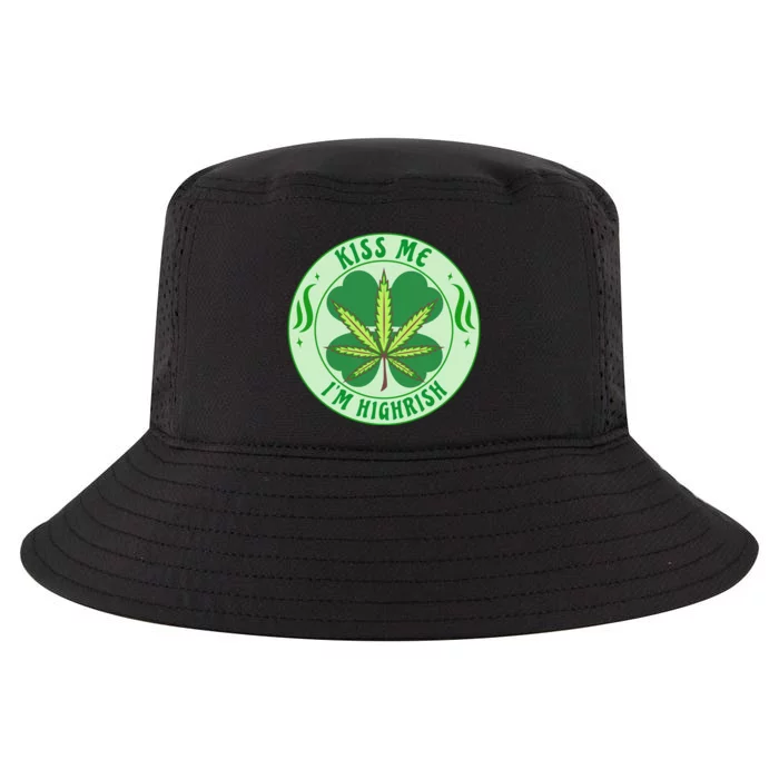 Kiss Me I'm Highrish St Patrick's Day Weed Stoner Cool Comfort Performance Bucket Hat