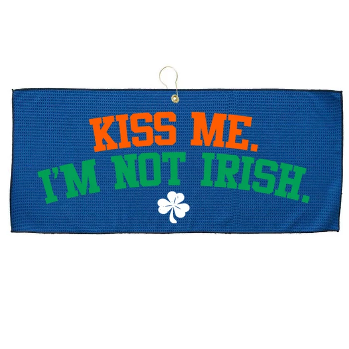 Kiss Me I'm Not Irish St Patricks Day Gifts Shamrock Large Microfiber Waffle Golf Towel