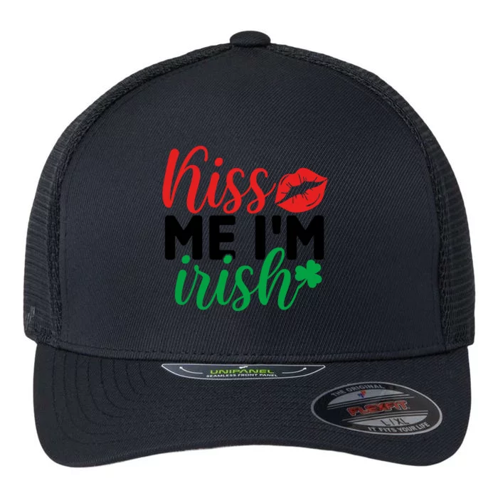 Kiss Me I'm Irish St Patricks Day Flexfit Unipanel Trucker Cap