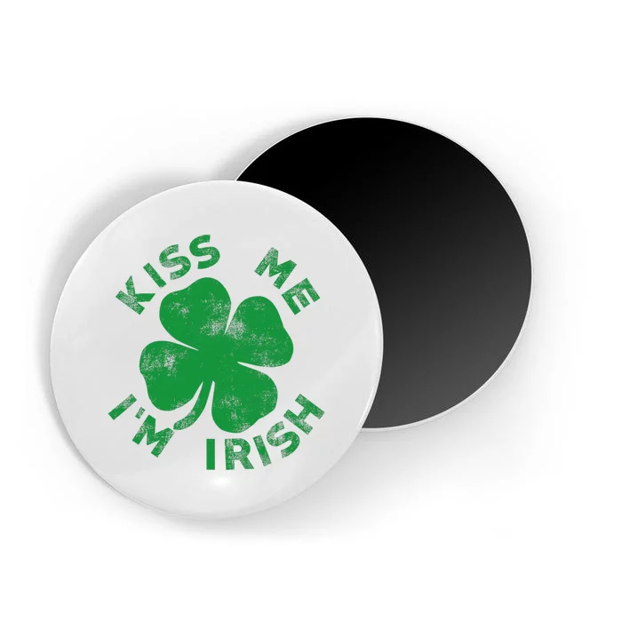 Kiss Me IM Irish Vintage Saint Patrick Day Funny Magnet